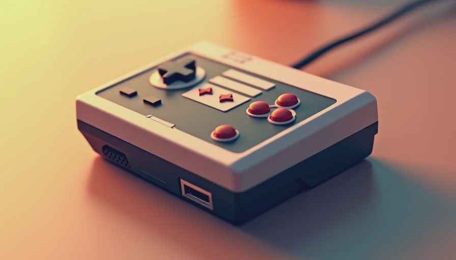 Illustration for retro game console
